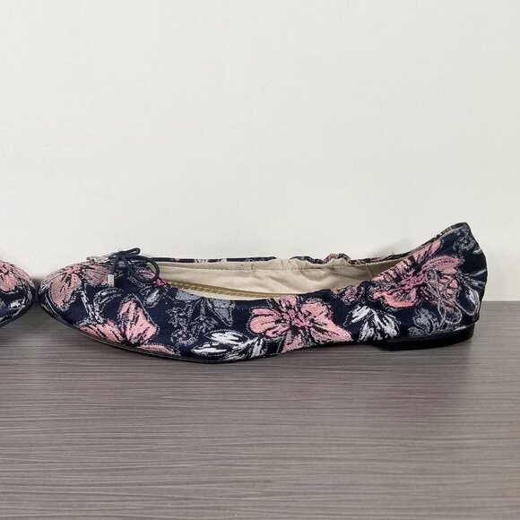 Sam Edelman Felicia Ballet Flats Floral Tapestry, Navy & Pink, Womens Size 5.5 M - Picture 9 of 12
